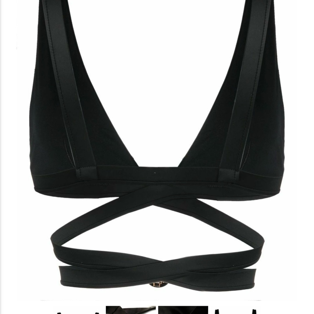 VERSACE MEDUSA STRAPPY WRAP BIKINI TOP SIZE 5 (Italian 40- us XL - Picture 6 of 16